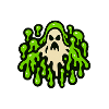Imprimé slime fantôme effrayant