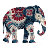 Indigoblauer Elefant