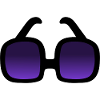 Gradient Purple Square Sunglasses Design