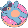 Blue Teddy Bear with Sunglasses