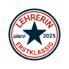 Lehrerin Logo mit Stern und Klassik-Design
