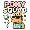 Pony Squad Cartoon Design mit Coolness