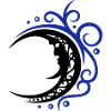 Lune mystique de style tribal