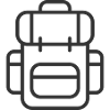 Hiking Backpack Line Art Icon