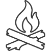 Bonfire Line Icon Campfire