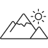Mountain Landscape Line Icon