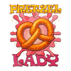 Kunterbunter Bretzel mit Mädchen-Slogan
