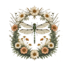 Peace and Nature Mosaic with Dragonfly