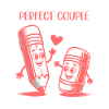 Perfect Couple Pencil And Eraser Drawing