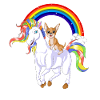 Chihuahua Riding Unicorn