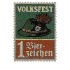 Bayerisches Volksfest Bierzeichen mit Trachtenhut 