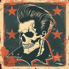 Rockabilly Rebel Skull
