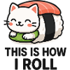 Cat Sushi Illustration