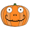 Whimsical Pumpkin Face Illustration