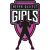 Strong girl power motif with dumbbells
