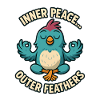 Inner Peace Outer Feather Design