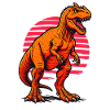 Lebendige Dinosaurier-Illustration für Bekleidung