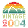 Retro Mountain Sunset Design