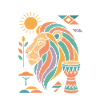 Lion Africa in pastel