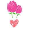 Hugging Roses in Mason Jar Print