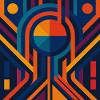 Vibrant Geometric Abstract Design