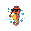 Passed exam – Seahorse with sunglasses