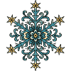 Festive Blue Snowflake Design
