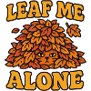 Autumn Tree Leaf Cat Illustration