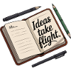 Inspirational Flight Idea Journal Design