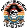 Piratenschädel mit bunter Anker