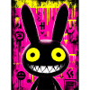 Bunny Black Urban Graffiti