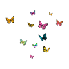 Schöner Mädchenname mit Schmetterlingen JASMINE