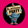 Robot 2nd Birthday Party Design