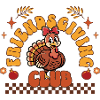 Friendsgiving Club - Retro Fall Turkey Friends