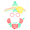Mexican Sugar Skull Sombrero Roses