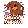 Cute Dachshund Bone Appetite Design