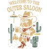 Bulldog Cowboy in Saloon Western Motif