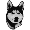 Husky Silhouette Black White