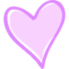 Purple Heart with Black Outline