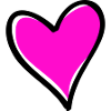 Bright Pink Heart Motif