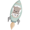 petit ours mignon en astronaute