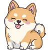 Cute Cartoon Shiba Inu