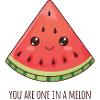 Kawaii Watermelon Slice Funny Motivational Saying