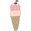 Eiscreme mit Kirsche Design