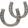 Traditional horseshoe illustration