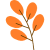 Autumnal Leaf Motif on Organic Cotton