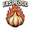 Feurige Knoblauch-Cartoon