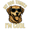 Casual dog with sunglasses design
