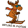 Cool Moose Skiing Illustration