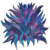 Purple Blue Leaf Pattern
